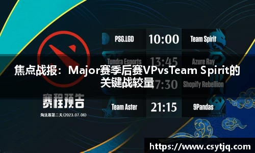 焦点战报：Major赛季后赛VPvsTeam Spirit的关键战较量