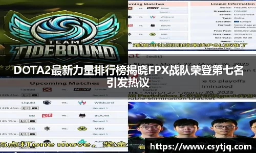 DOTA2最新力量排行榜揭晓FPX战队荣登第七名引发热议